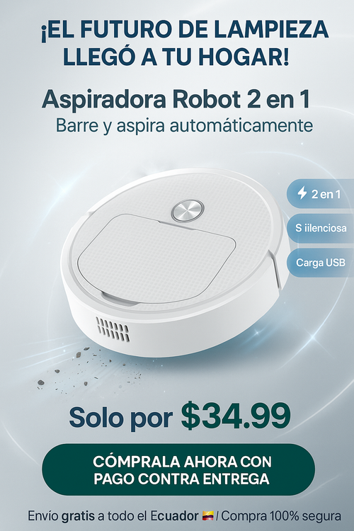 Aspiradora Robot 2 en 1 – Limpieza Inteligente sin Esfuerzo
