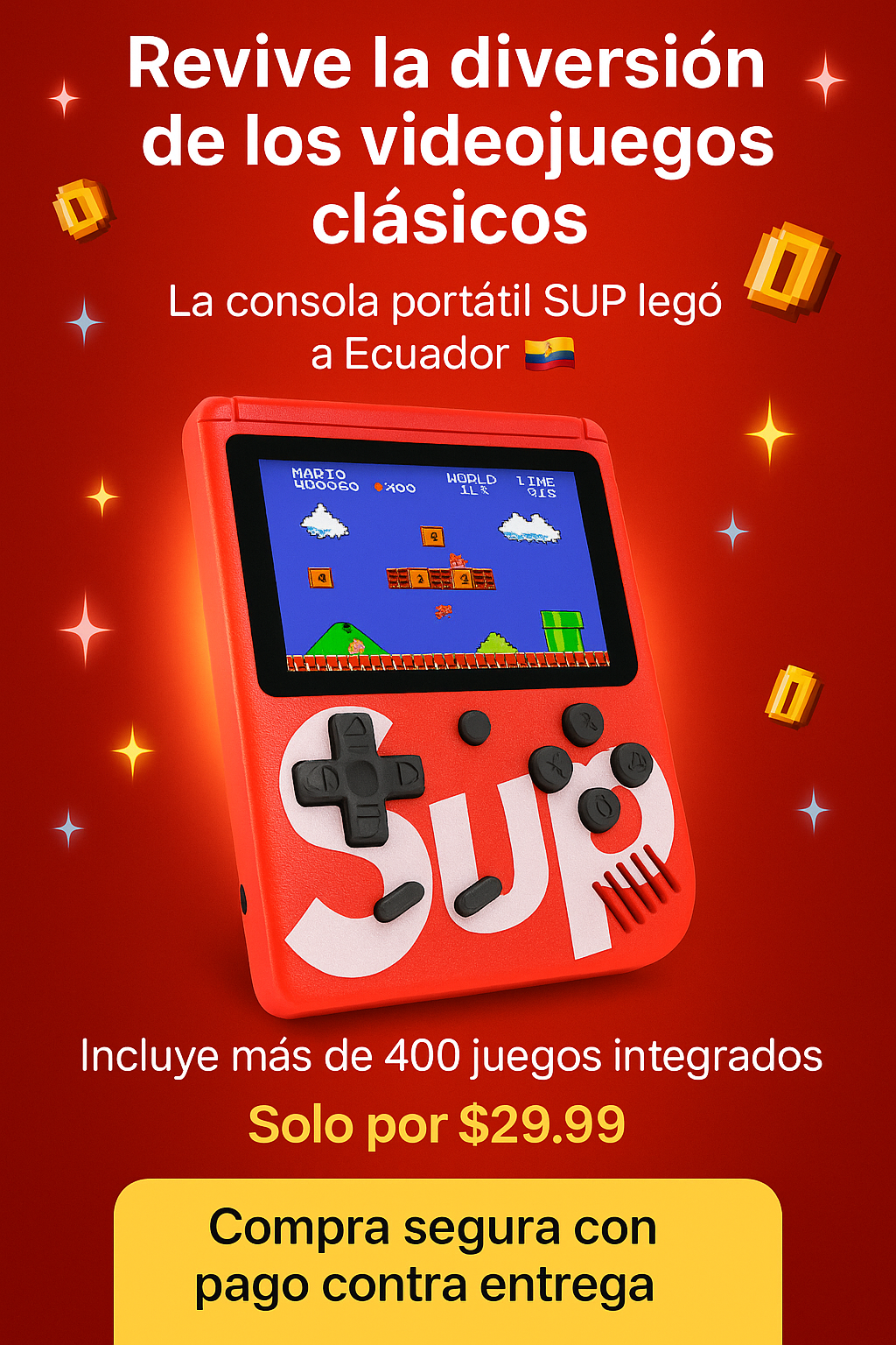 🎮 Consola de Videojuegos SUP – 400 juegos clásicos en la palma de tu mano
